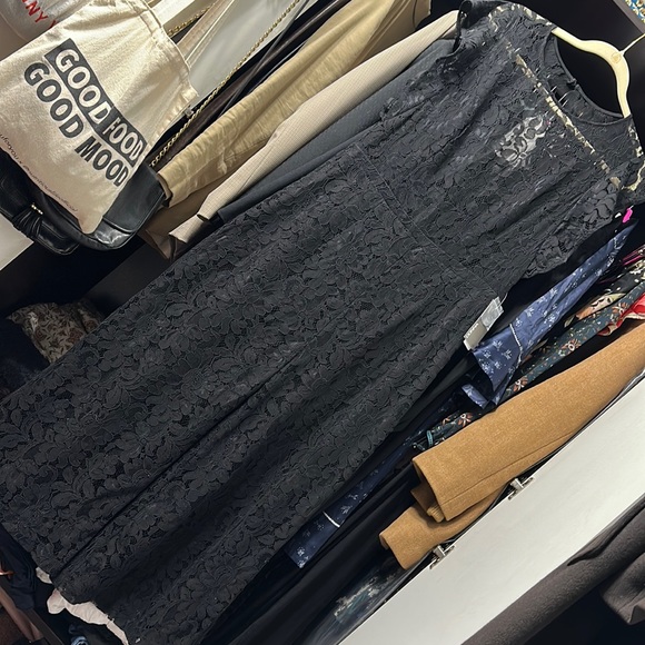 Black Wide Leg Jumpsuit - Picture 2 of 6